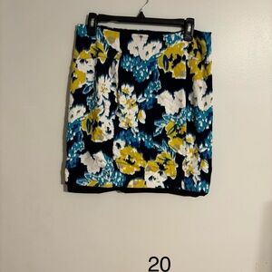 Lysse Yellow and White Mini Pencil Skirt Casual